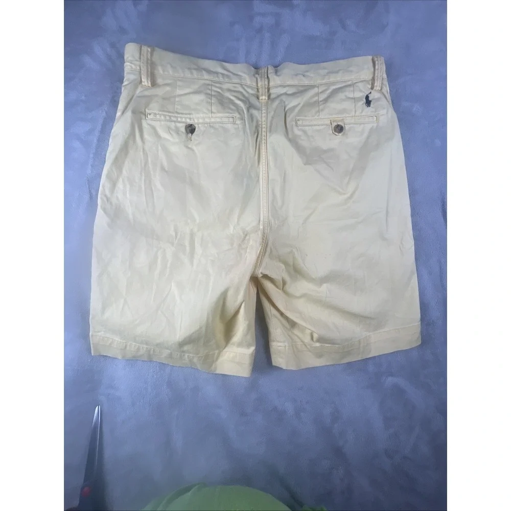 Polo Ralph Lauren Yellow Stretch Classic Fit Cotton Blend Mens Chino Size 33